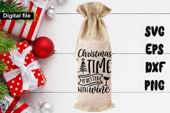Christmas Time is Better with Wine Bag Review