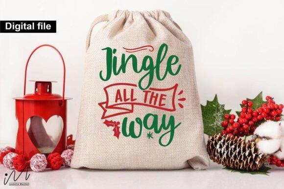 Jingle All the Way – Christmas Wine Bag Graphics for Crafts