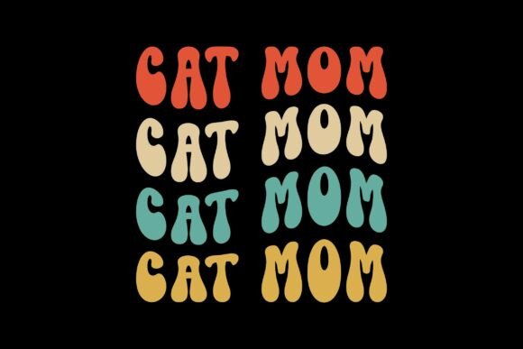 Retro Cat Mom SVG for Crafts and Graphics