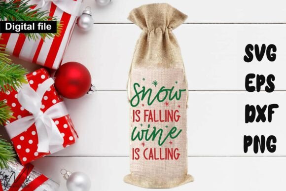 Snow is Falling, Wine is Calling – A Fun Graphic for Crafts
