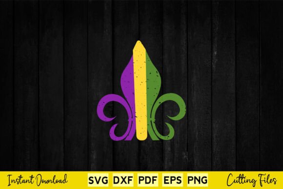 Threadrock Mardi Gras Fleur De Lis Graphics for Crafts
